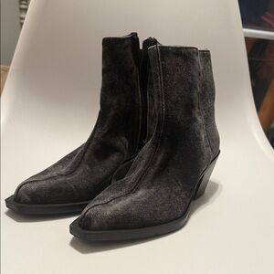 Zara Charcoal Ankle Booties